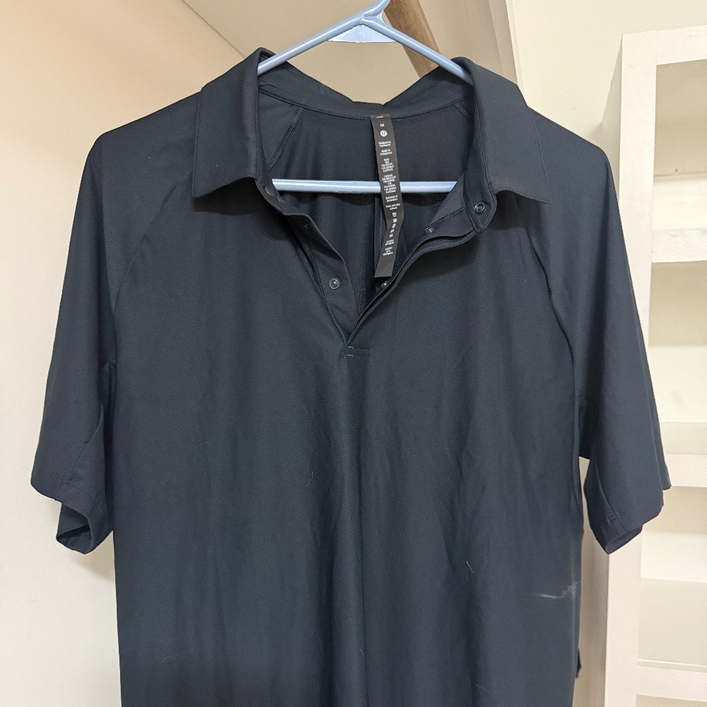 Lululemon Men's Blue Polo with Snap Front
